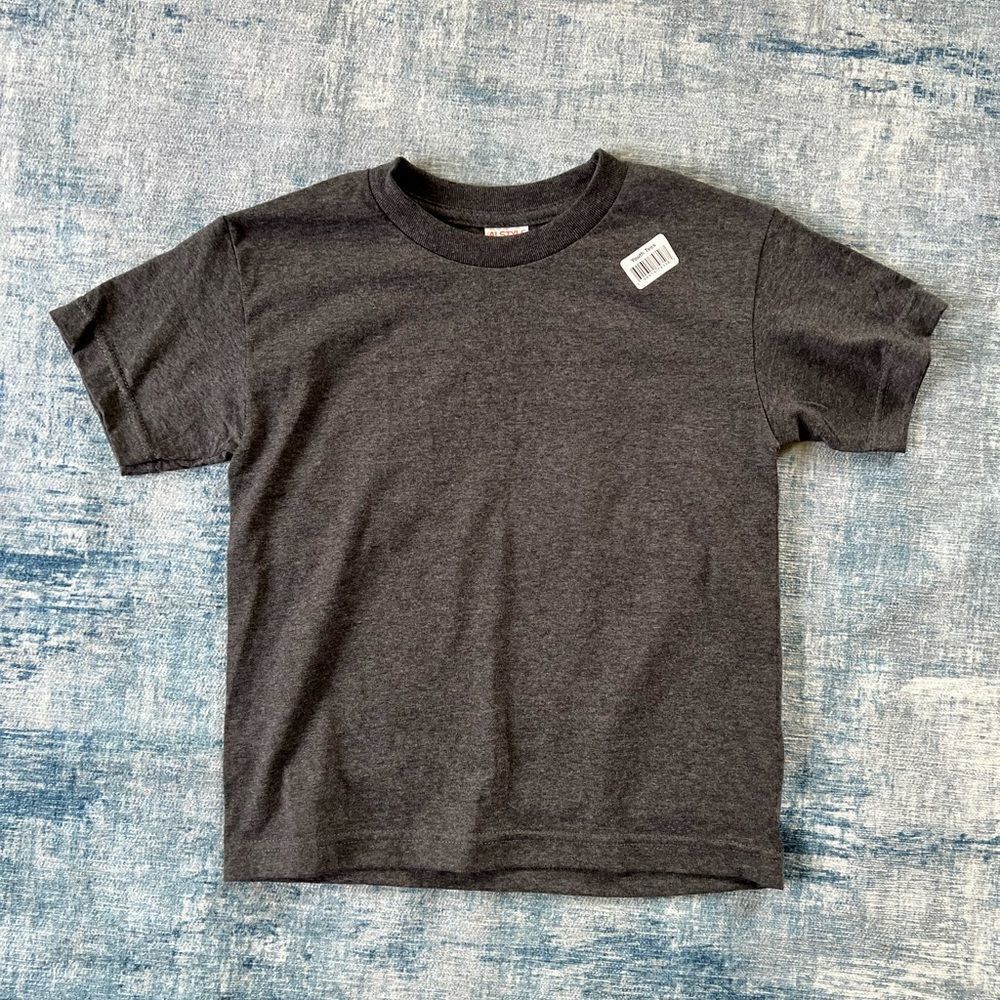 New! Boys Alstyle Juvi Charcoal Gray Tee Large 7